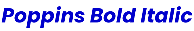 Poppins Bold Italic 字体